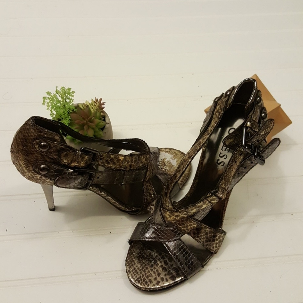 GUESS Snakeskin Heels